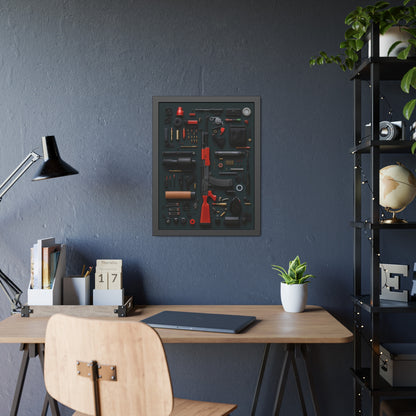 Red AK47_Art Framed Poster US