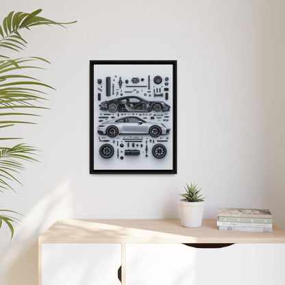 Porsche 911 992 Framed Canvas