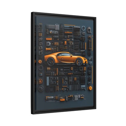 Bugatti Chiron Framed Canvas