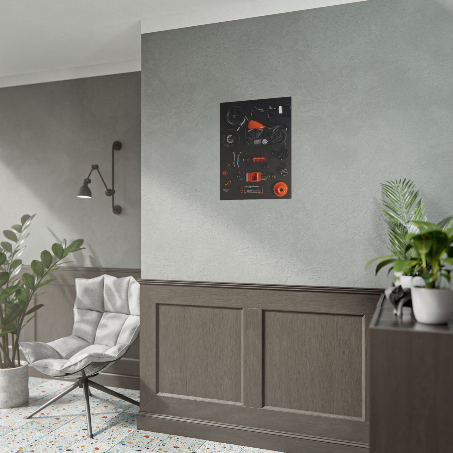 Orange Harley Rolled Poster