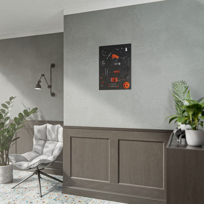 Orange Harley Rolled Poster