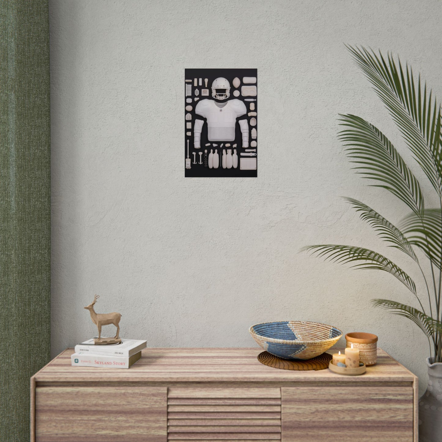 American Football Black Rolled Poster