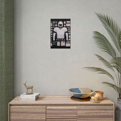 American Football Black Rolled Poster