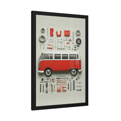 Red Classic Van Framed Poster US