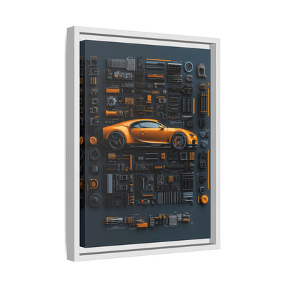 Bugatti Chiron Framed Canvas