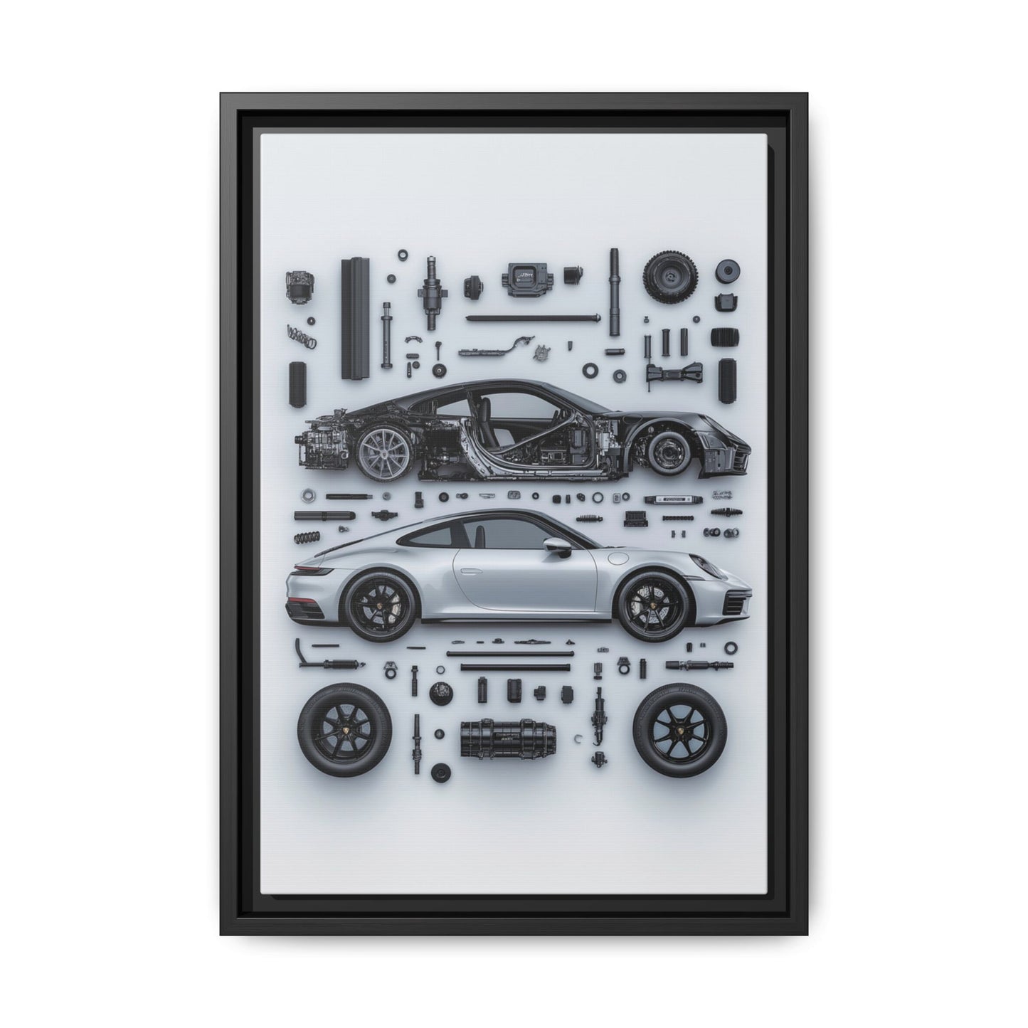 Porsche 911 992 Framed Canvas