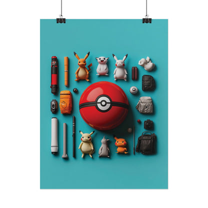 Pokemon kit Rolled Poster