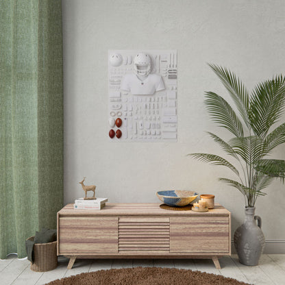 American Football Equipment Rolled Poster