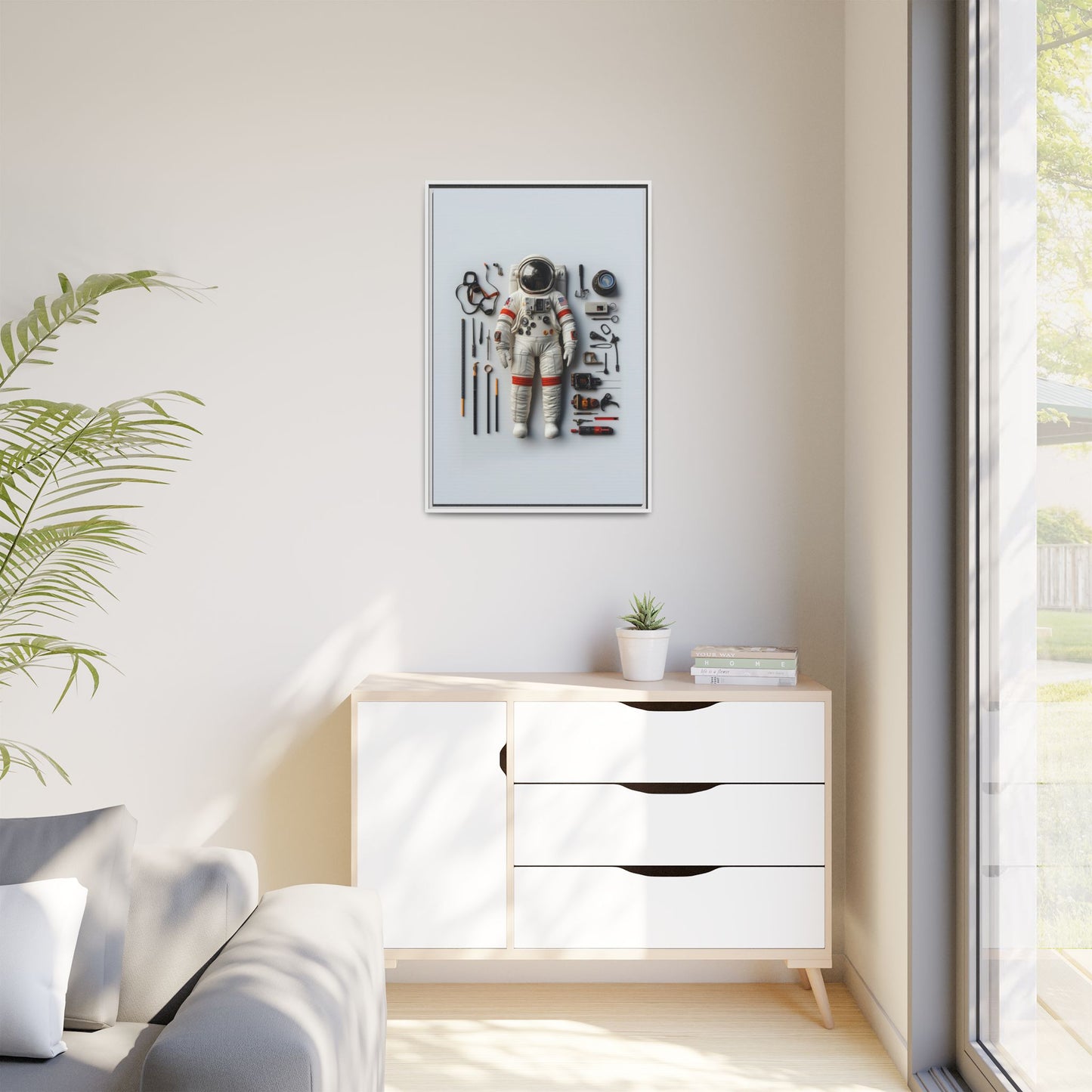 Astronaut Apollo Framed Canvas