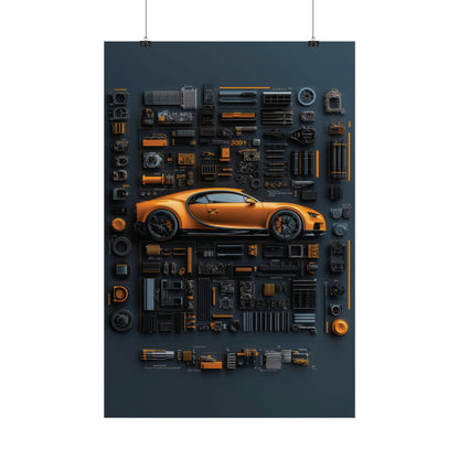 Bugatti Chiron Rolled Poster