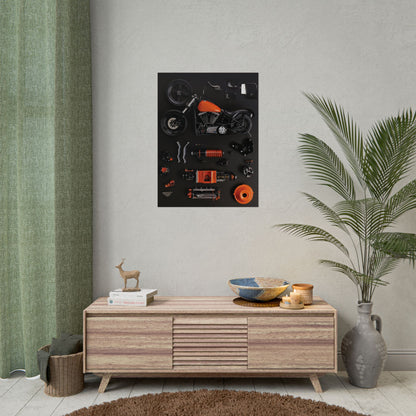 Orange Harley Rolled Poster