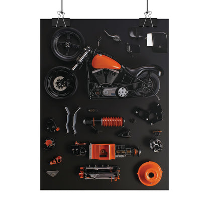 Orange Harley Rolled Poster