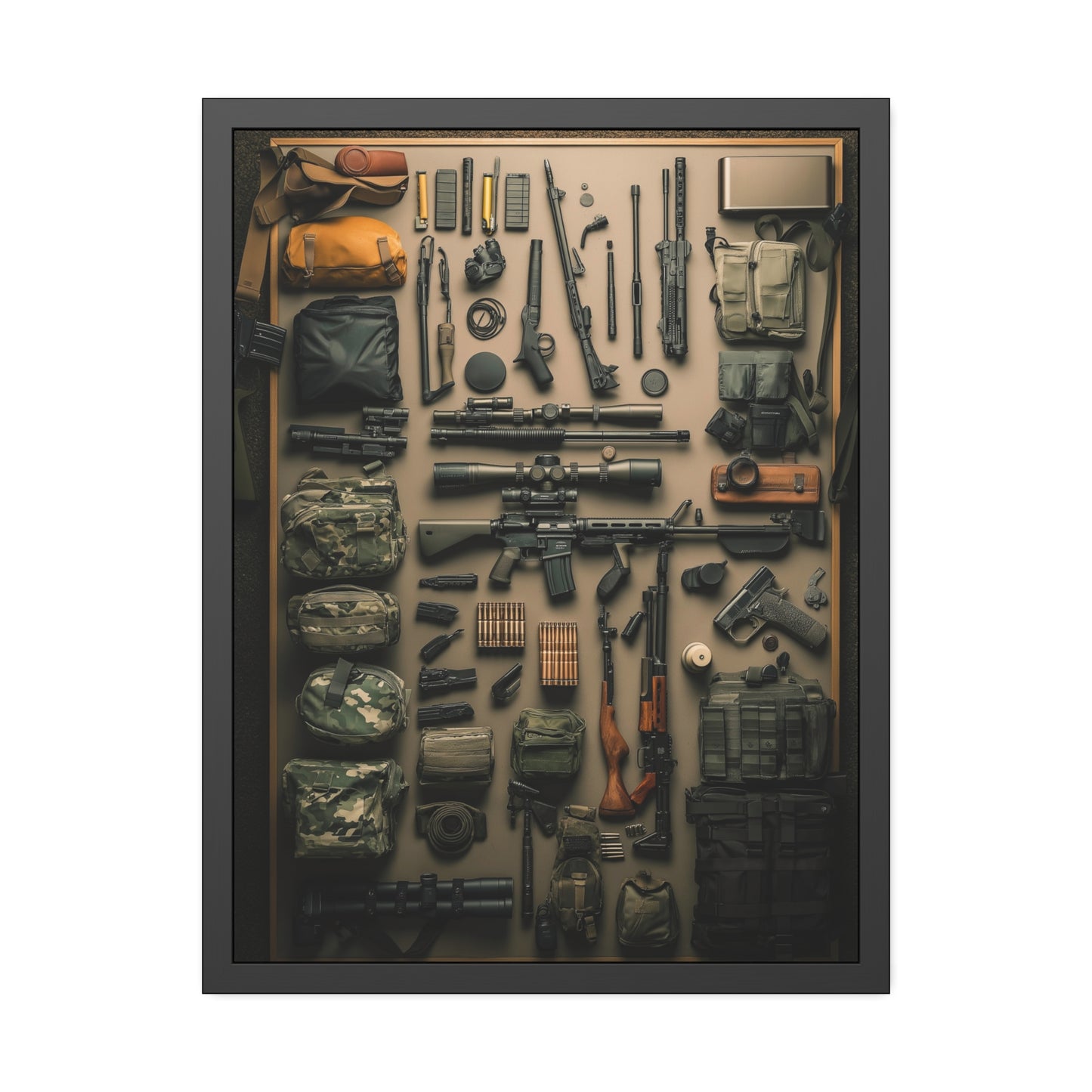 Military Arsenal Art Framed Poster US