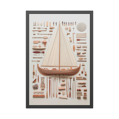 Viking Boat Framed Poster US