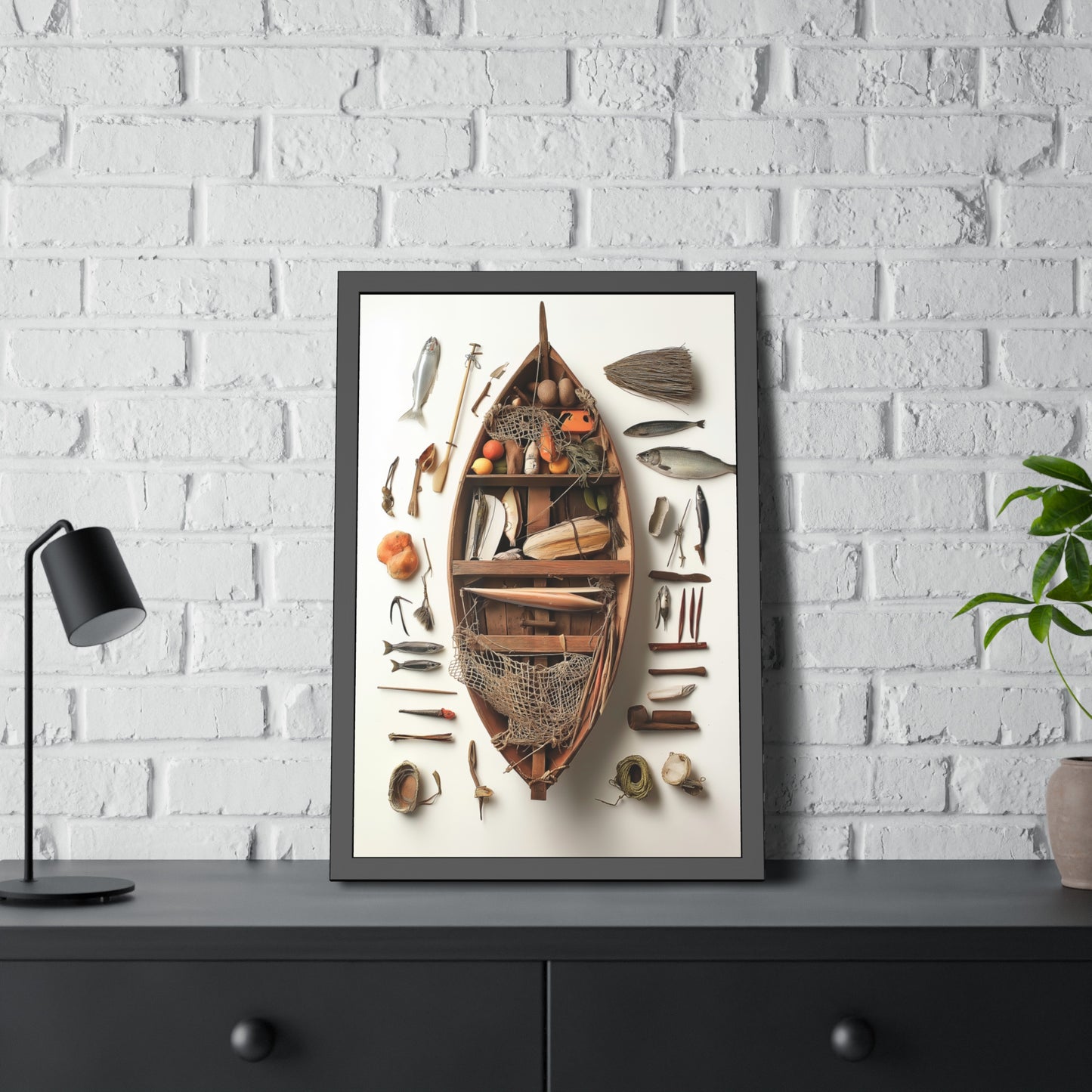 Fisher Boat Framed Poster US