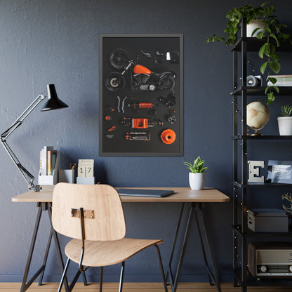 Orange Harley Framed Poster US