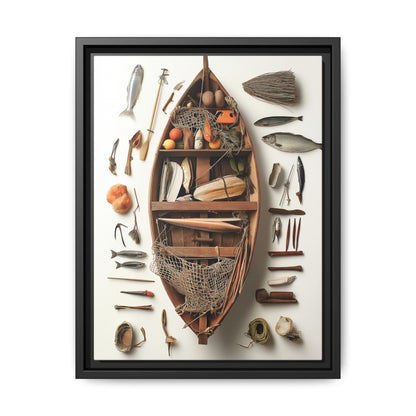 Fisher Boat Framed Canvas