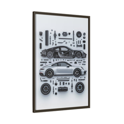 Porsche 911 992 Framed Canvas