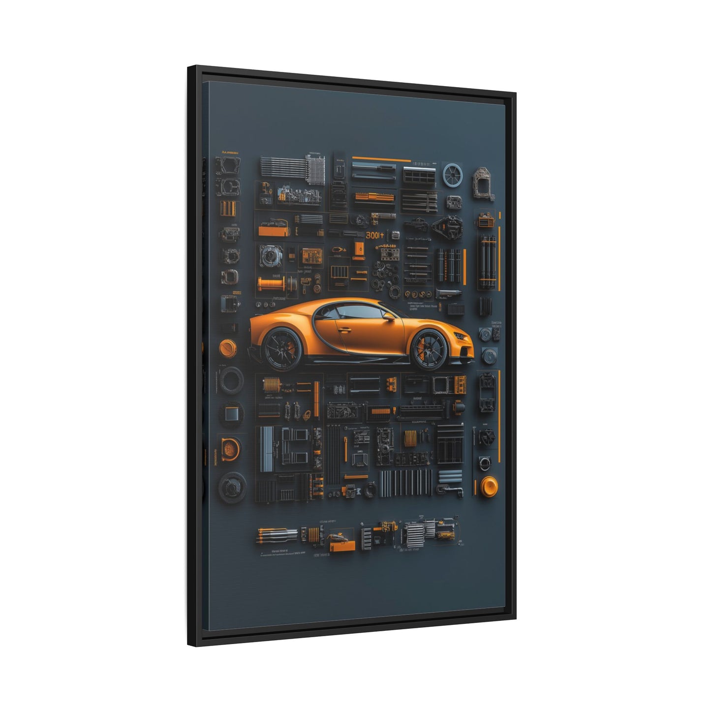 Bugatti Chiron Framed Canvas
