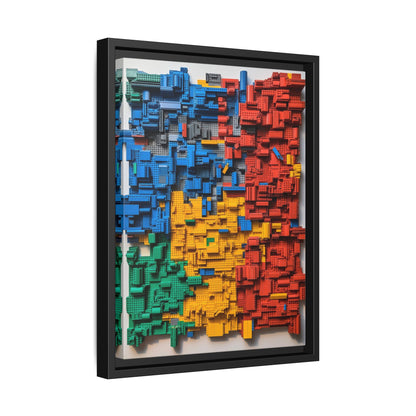 LEGO Blocks Framed Canvas
