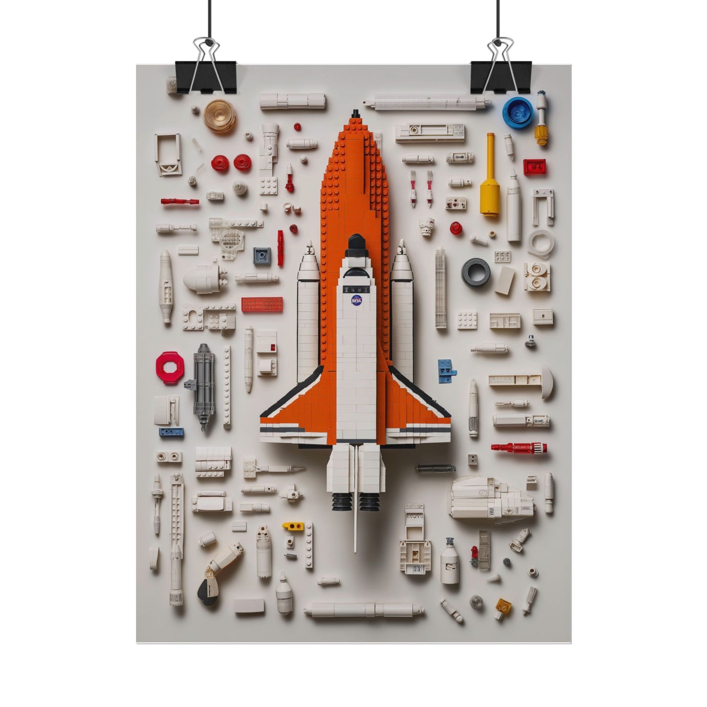 Space Shuttle LEGO Rolled Poster