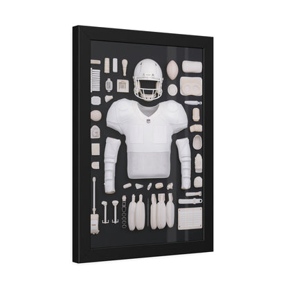American Football black Framed Poster US