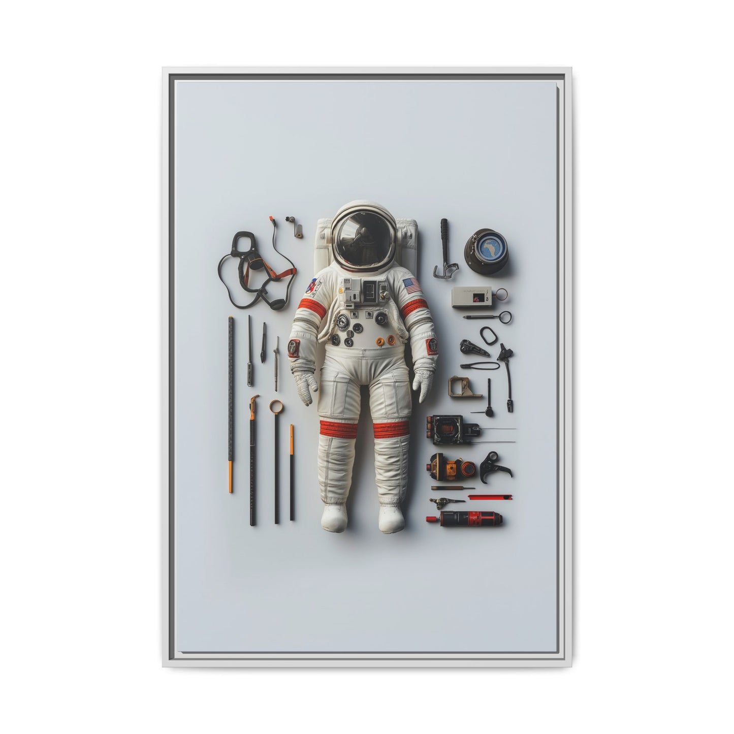 Astronaut Apollo Framed Canvas