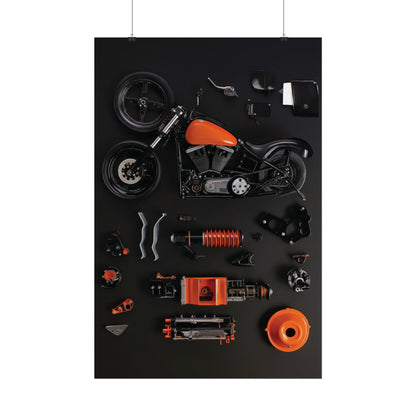 Orange Harley Rolled Poster