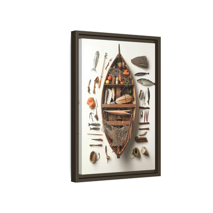 Fisher Boat Framed Canvas