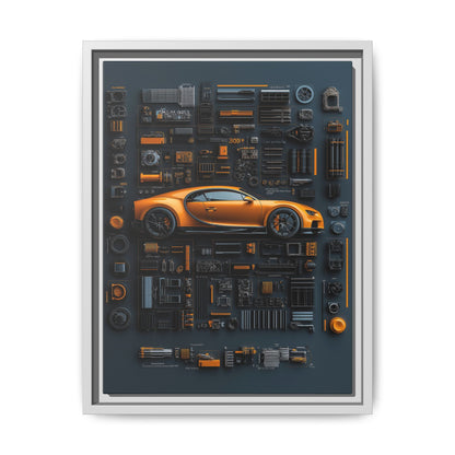Bugatti Chiron Framed Canvas