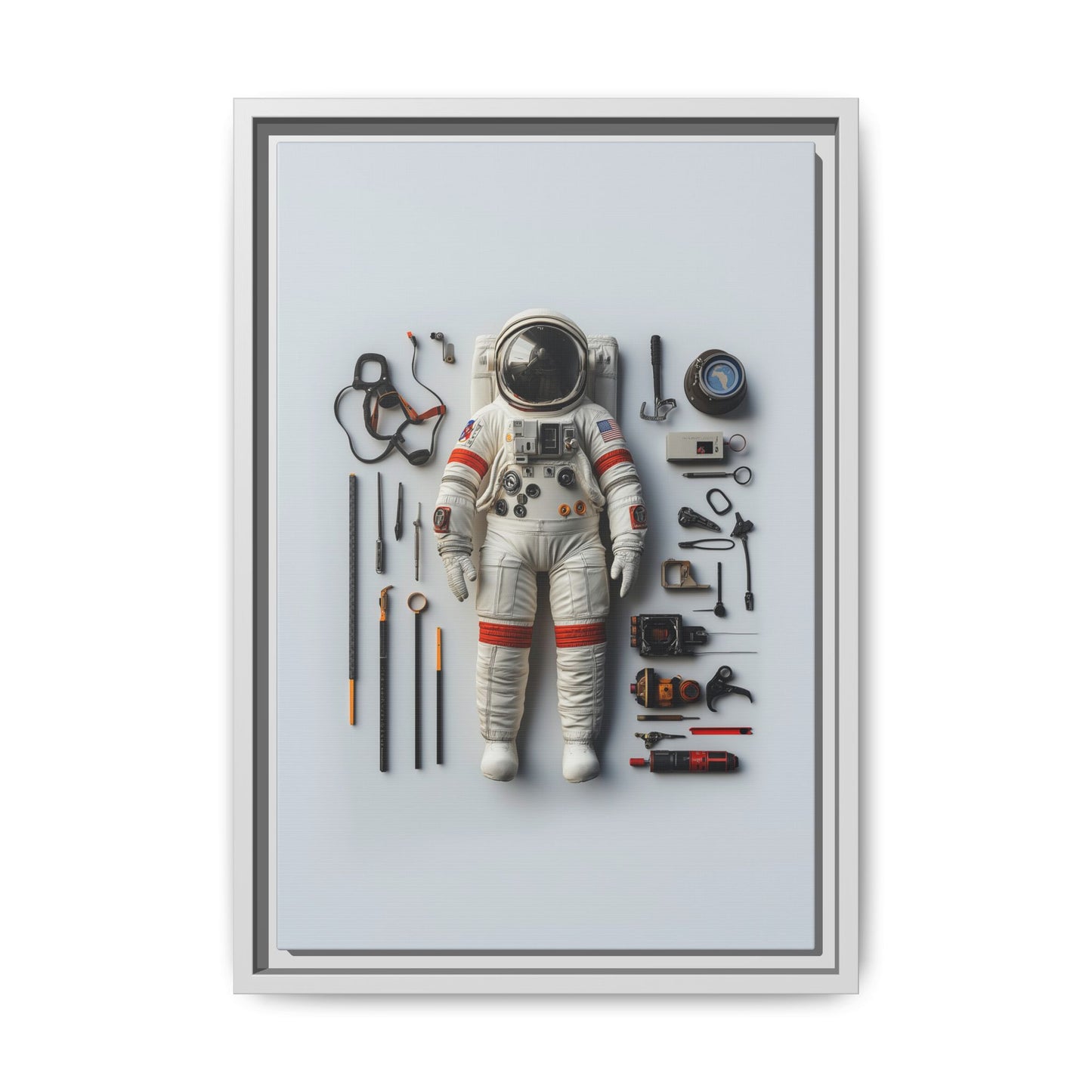 Astronaut Apollo Framed Canvas