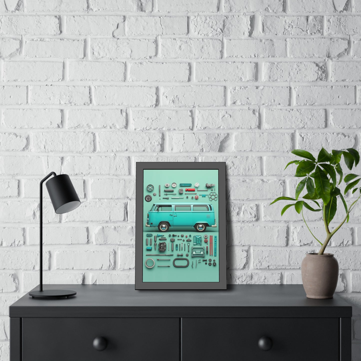 Blue Classic Van Framed Poster US