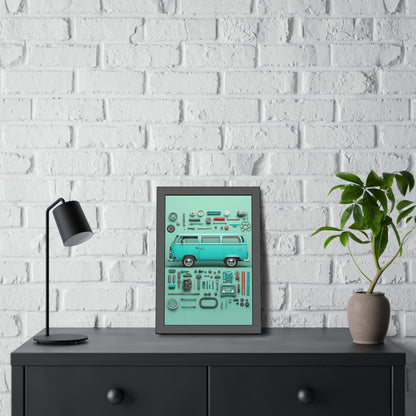 Blue Classic Van Framed Poster US