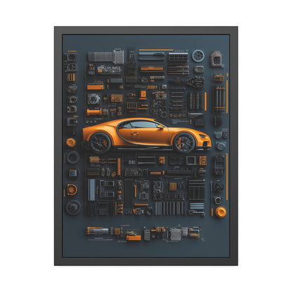 Bugatti Chiron Framed Poster US