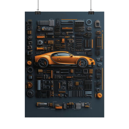 Bugatti Chiron Rolled Poster