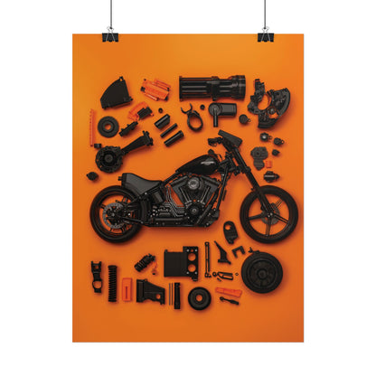 Black Harley Rolled Poster