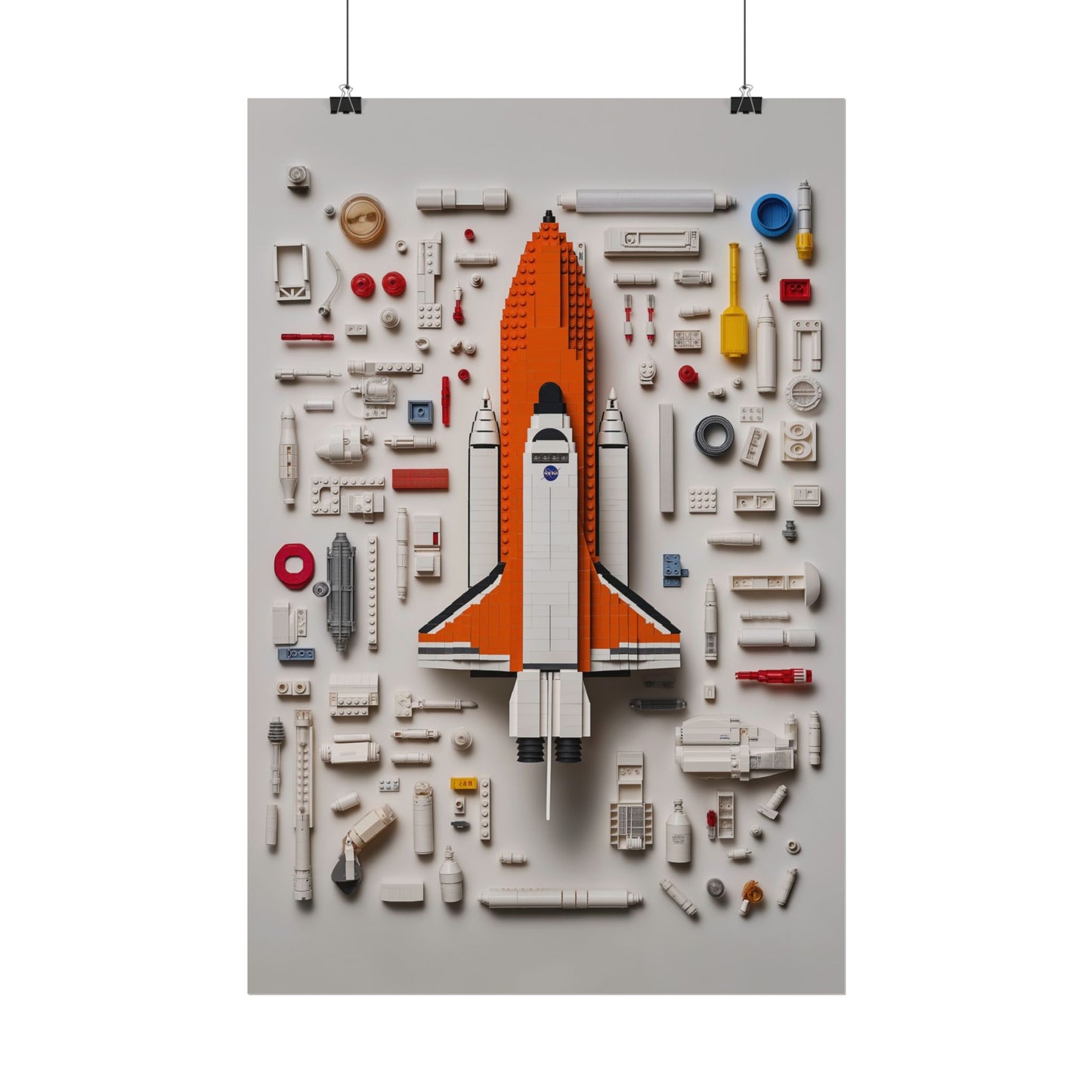 Space Shuttle LEGO Rolled Poster