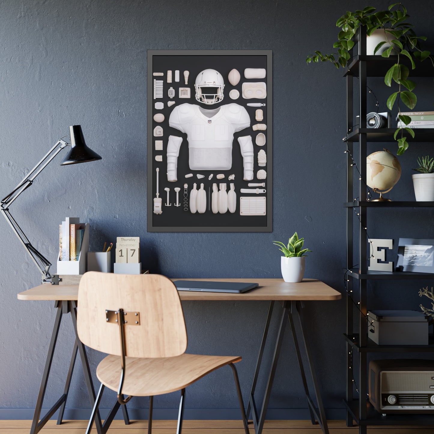 American Football black Framed Poster US