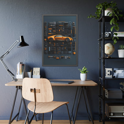 Bugatti Chiron Framed Poster US