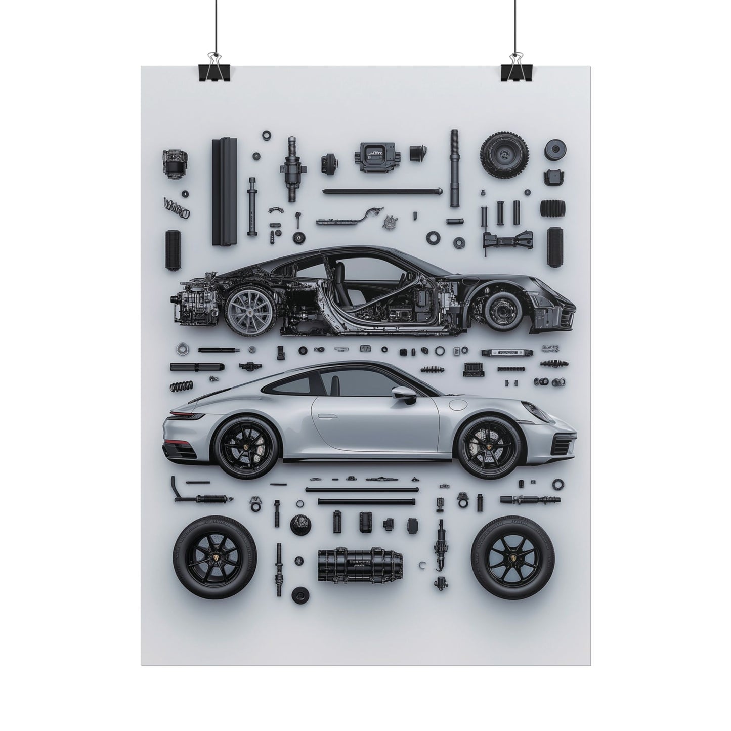Porsche 911 992 Rolled Poster
