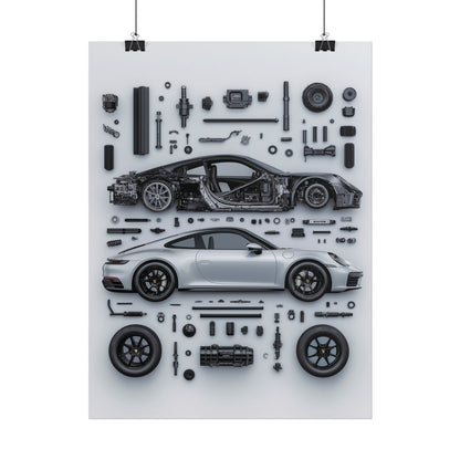 Porsche 911 992 Rolled Poster