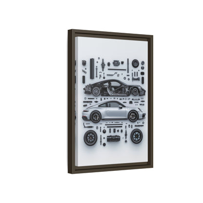Porsche 911 992 Framed Canvas