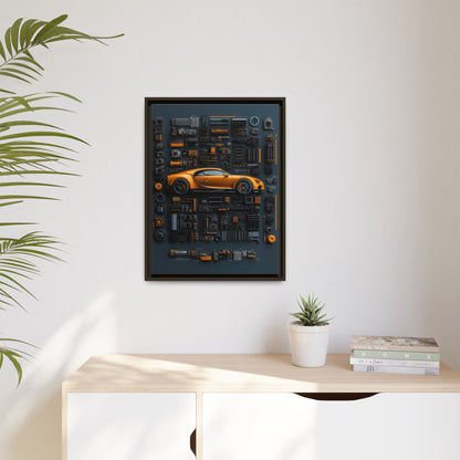 Bugatti Chiron Framed Canvas