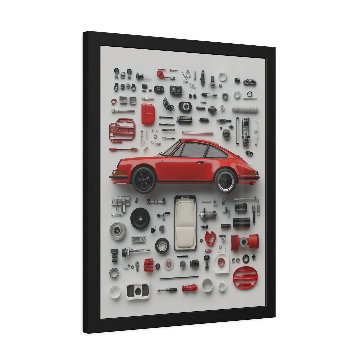 Red Classic Porsche Framed Poster US