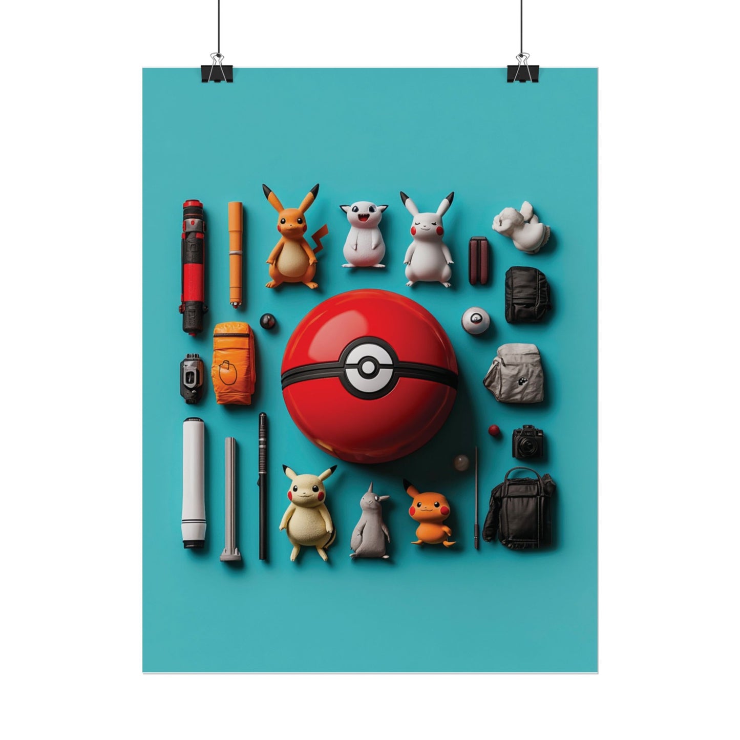 Pokemon kit Rolled Poster