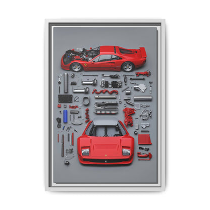 Prototype Classic Ferrari Framed Canvas
