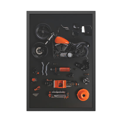 Orange Harley Framed Poster US