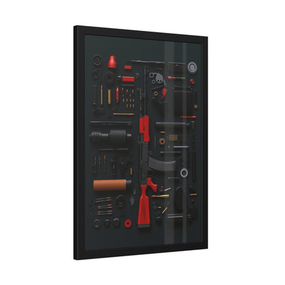 Red AK47_Art Framed Poster US