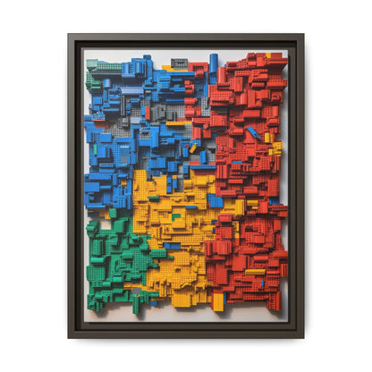LEGO Blocks Framed Canvas