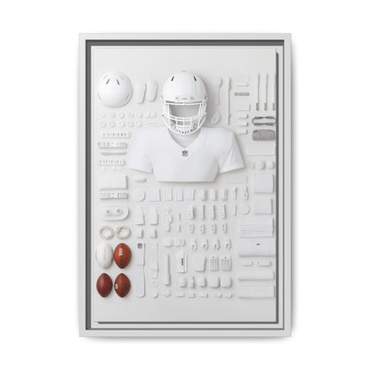 American Football Equipment Framed Canvas